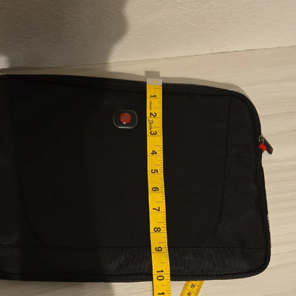 Wenger Black Laptop Sleeve with Red Accent
